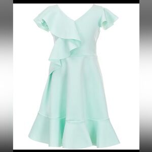 NWT Bonnie Jean Girls/Kids Flutter
Sleeve Skater Dress Short Sleeve Size 10 Aqua